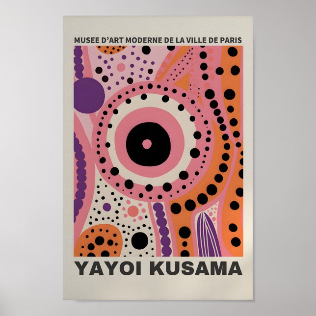 Yayoi Kusama Inspired Abstract Art Print (Front)