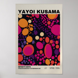 Yayoi Kusama Inspired Abstract Art Print