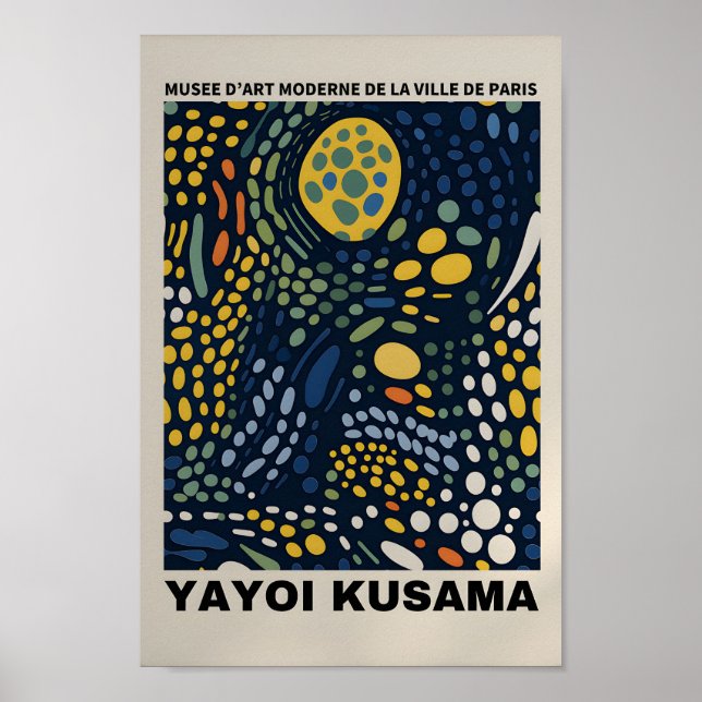 Yayoi Kusama Inspired Abstract Art Print (Front)