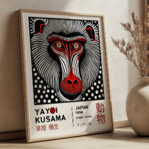 Yayoi Kusama Mandrill Retro Exhibition Poster