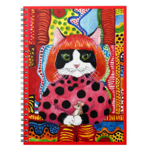 Yayoi Kusama tribute as Cute Cat mouse notebook