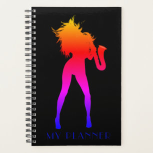 Yazz Music Saxophone Player Woman Planner