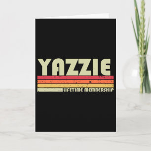 Yazzie Surname Funny Retro Vintage 80s 90s Birthda Card