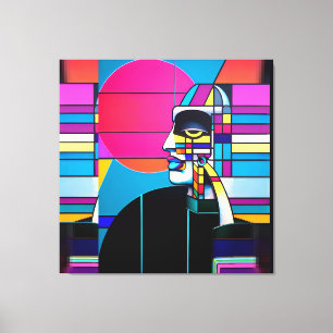 YB1 - Ken Gage New Wave Album Cover Art Canvas Print