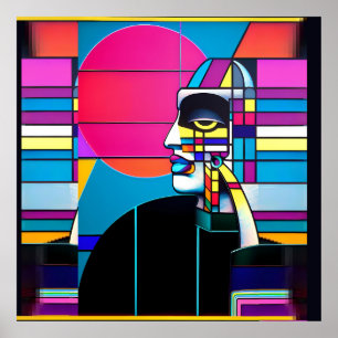 YB1 - Ken Gauge New Wave Album Cover Art Poster