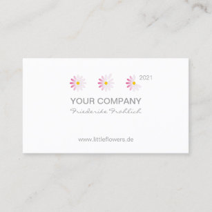 ♥ yBee *Little Flowers* Mini Calendar 2021 . Business Card