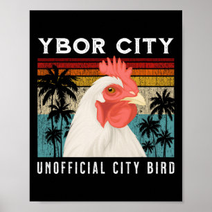 Ybor City Florida Unofficial City Bird Souvenir Poster