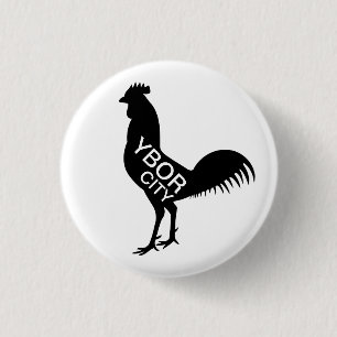 Ybor City Rooster 1 Inch Round Button