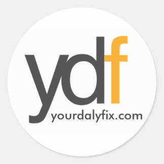 ydflogo, yourdalyfix.com classic round sticker
