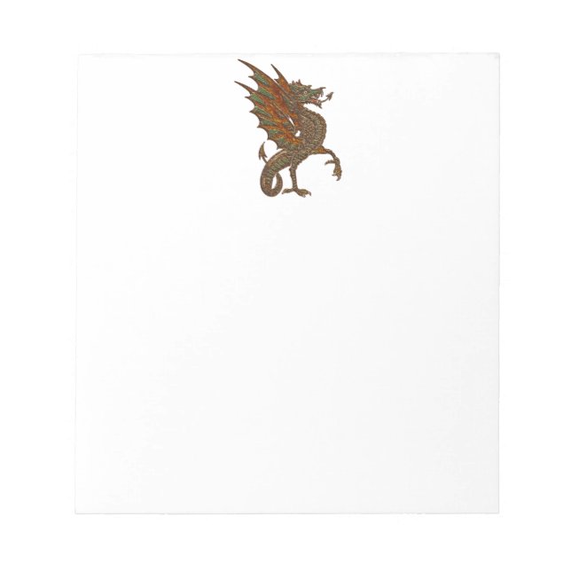 Ye Old Medieval Dragon Design Notepad (Front)