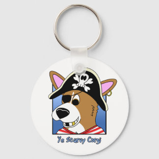 Ye Scurvy Corgi Keychain