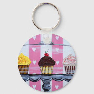 yea! cupcakes! keychain