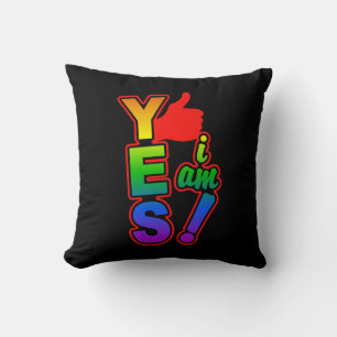 YEA I am custom throw pillow