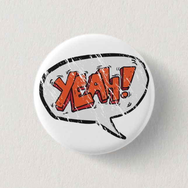 yeah 1 inch round button (Front)