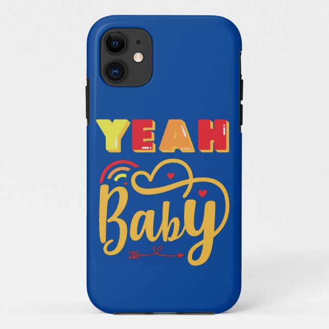 YEAH BABY funny typographic                        Case-Mate iPhone Case (Back)