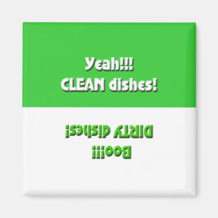 Yeah Clean/Boo Dirty- Green Dishwasher Magnet