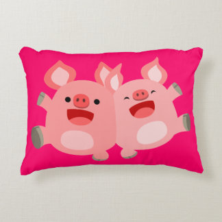 YEAH!! Cute Cartoon Pigs Accent Pillow