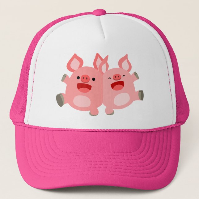 YEAH!! Cute Cartoon Pigs Hat (Front)
