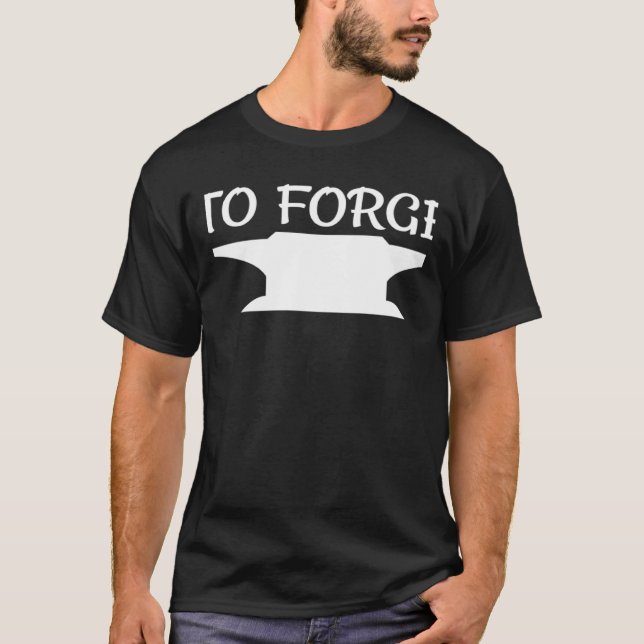 Yeah I Want To Forge Awesome Blacksmith knife Make T-Shirt (Front)