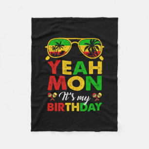 Yeah Mon Jamaican Jamaica Birthday Party Girls Wom Fleece Blanket