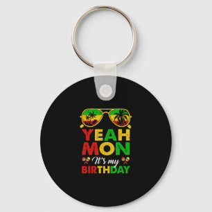 Yeah Mon Jamaican Jamaica Birthday Party Girls Wom Keychain