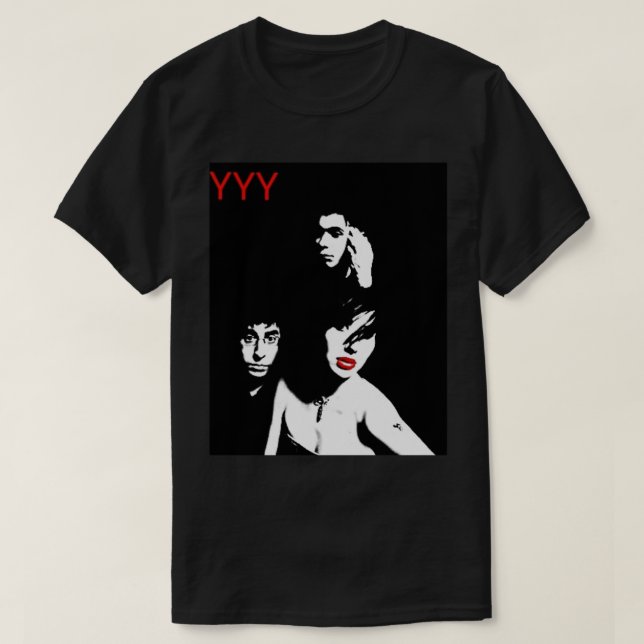 Yeah Yeah Yeahs in Black and White Classic T-Shirt (Design Front)