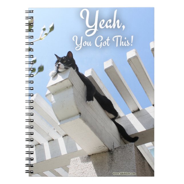 Yeah You Got Motivational Cat Photo Statement Notebook (Front)