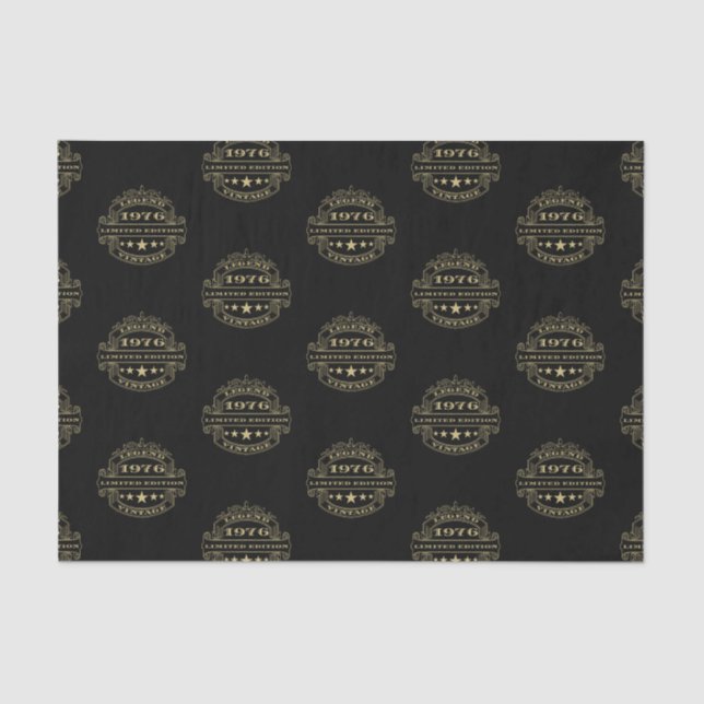 Year 1976 Birthday Tissue Paper (Front)