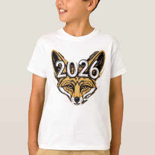 Year 2026 Fennec Fox Mascot - Bold New Year Design T-Shirt