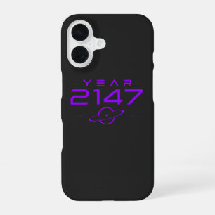 Year 2147 Futuristic Cyberpunk Sci-Fi iPhone 16 Case