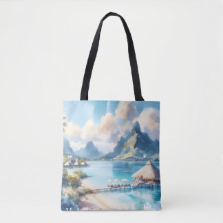 Year Anniversary Bora Bora French Polinesia Travel Tote Bag