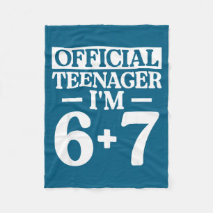 Year Boys Teenager 13 Old 13th Birthday Fleece Blanket