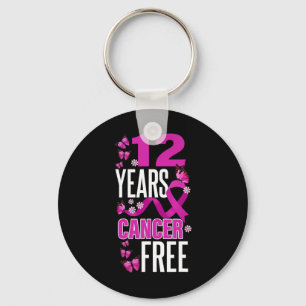 Year Cancer Free For Breast Cancer Awareness  Keychain