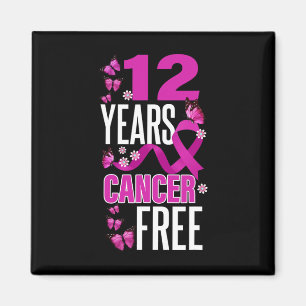 Year Cancer Free For Breast Cancer Awareness Magnet