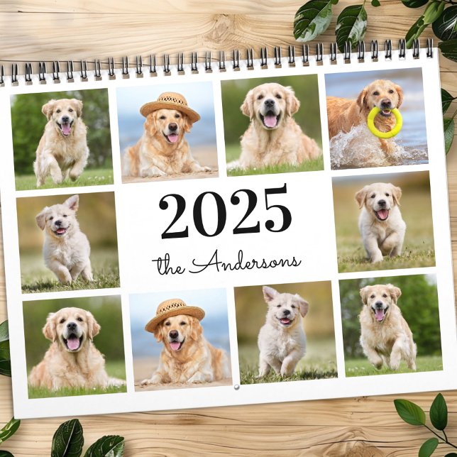 Year Custom Photo Family Pet Dog Create Your Own  Calendar (Creator Uploaded)