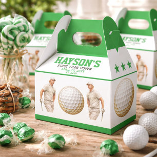 Year Down, Golf On! 1st Birthday Party Favor Box