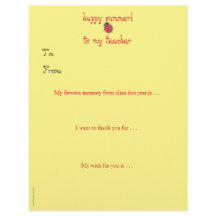 Year-end personalized teacher thank you - ladybug