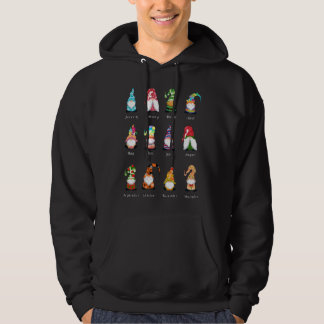 Year Full Of Gnomes Lover Design Monthly Gnome Lov Hoodie