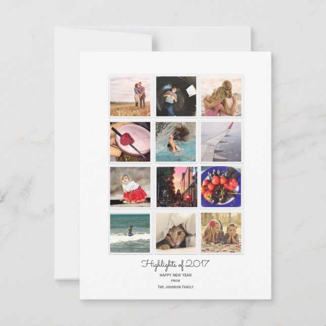 Year Highlights Instagram Photos | Photo Card (Front)