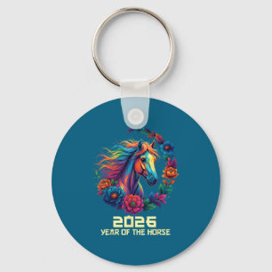 Year Horse 2026 Happy Chinese Keychain