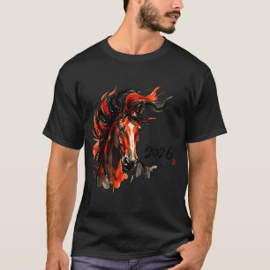 Year Horse Chinese New 2026 Artwork T-Shirt
