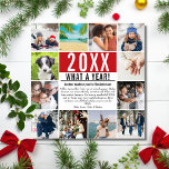 Year In Review 12 Photo Family News What A Year Holiday Card<br><div class="desc">Your past year highlights are headline news so share them with your family and friends and send them your holiday and new year best wishes. Personalize with your 12 favourite photos,  news story and names to create a memorable,  fun holiday card. Designed by Thisisnotme©</div>