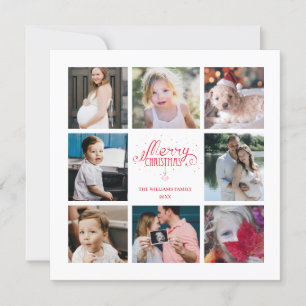 Year in Review 8 Photo Collage Holiday Card