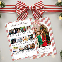 Year in Review Christmas with Arch Photo & Red Bow