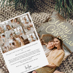Year in Review Family 12 Photos Collage Christmas Foil Holiday Card<br><div class="desc">Celebrate Treasured Moments: Personalized Christmas Card with Real Gold Foil and Year in Review Embrace the holiday spirit and relive your cherished memories with our Personalized Christmas Card, an embodiment of modern elegance. The front showcases your beloved family photo, adorned with a bold and shimmering "Merry Christmas" in real gold...</div>