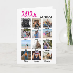 Year in Review Photo Christmas Personalized Holiday Card