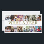 Year In Review Twelve Photo Personalized Christmas Holiday Card<br><div class="desc">Design your own unique custom What a year - Year In Review Twelve Photo Personalized Christmas flat card from Ricaso

 CHANGE THE SAMPLE PHOTOS TO YOUR OWN</div>