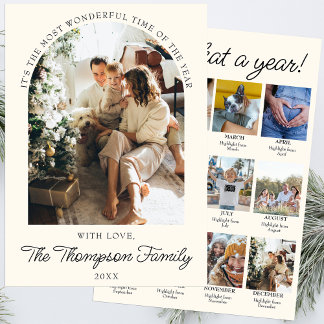 Year In Review What A Year Photo Christmas Collage Holiday Card