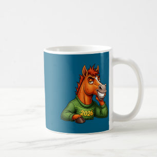 Year Lunar Horse Festive Cartoon Premium Coffee Mug
