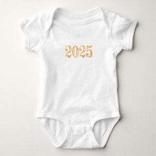 Year Modern Typography Birthday Age Shower Baby Bodysuit